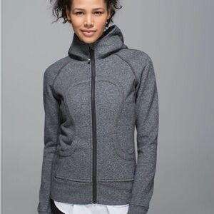 Lululemon Scuba Hoodie II in Heathered Speckled Black Size 4